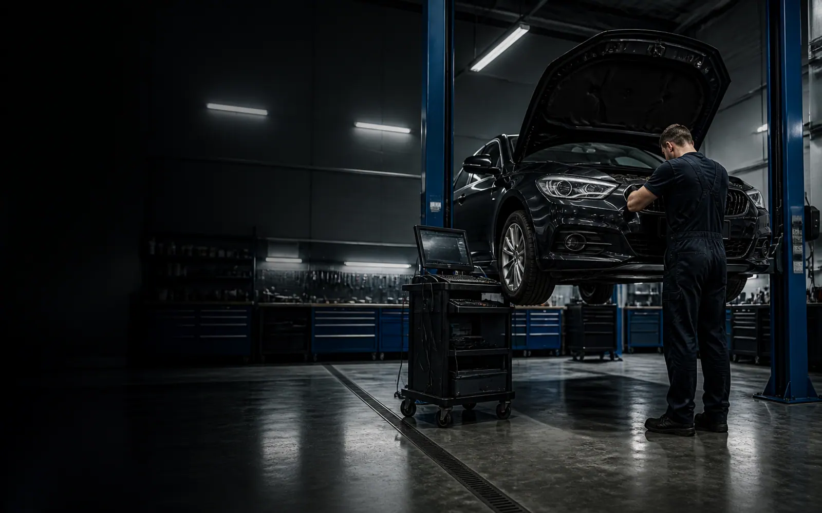 Auto servis Premia Zeta - vozilo na dizalici