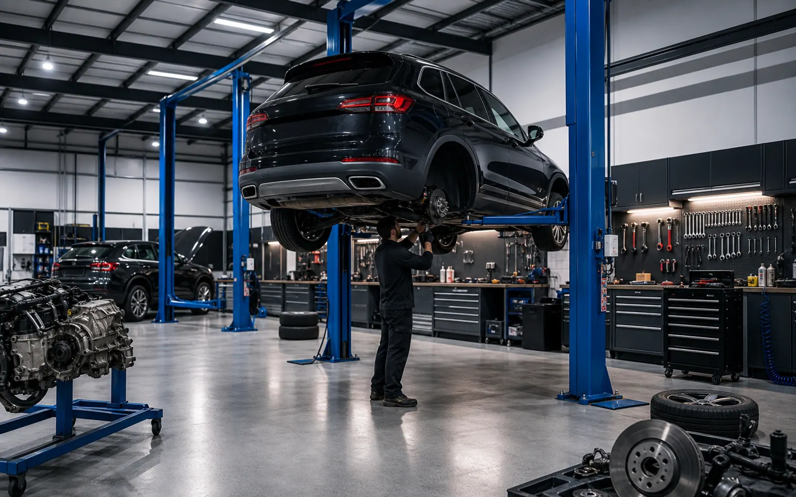 Auto servis Premia - vozilo na dizalici